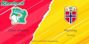 Soi kèo, tỷ lệ cược Bờ Biển Ngà vs Na Uy (1h ngày 1/7)